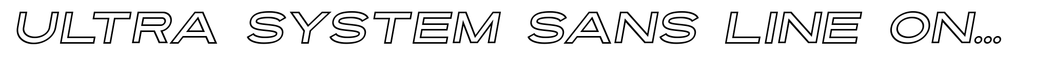 Ultra System Sans Line One Italic image
